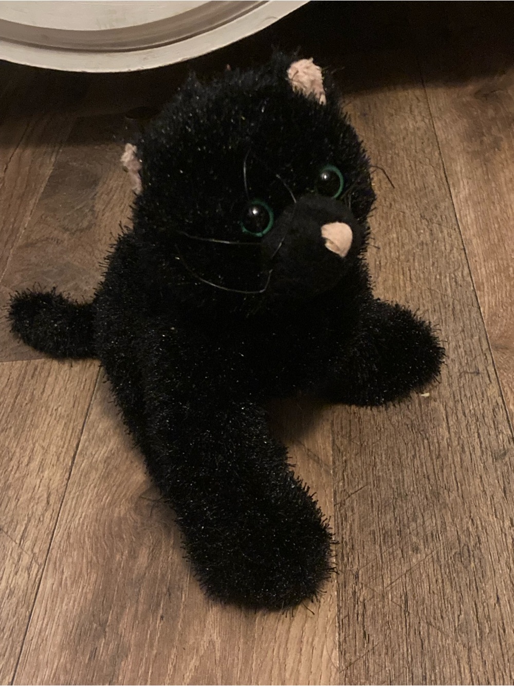 Plush Black Cat Stuffed Animal - Soft Cuddly Kitten
